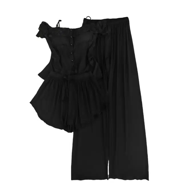 莫代尔 休闲简约个性时尚百搭舒适轻柔亲肤细腻短袖睡衣套装 女款