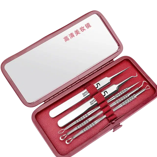 小天籁 超尖细胞夹医用级 粉刺针套装超细去黑头 镊子夹祛痘神器美容院专用