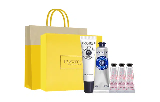 欧舒丹 手唇套装樱花乳木果玫瑰之心护手霜唇膏香氛礼盒 滋润保湿防干裂