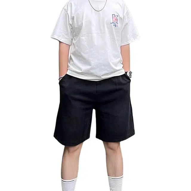 单爵 五分运动夏季潮牌重磅休闲短裤 男女同款