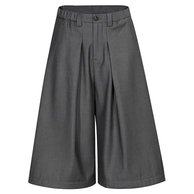 拾个壹先生 美式复古立体剪裁基础宽松廓形七分休闲短裤 男女同款