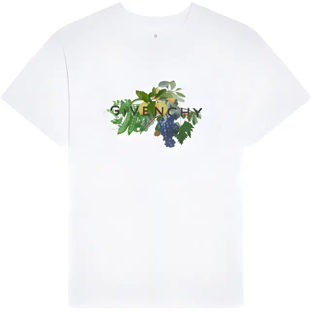 Givenchy T-Shirt In Cotton With Givenchy Fruits And Vegetables T