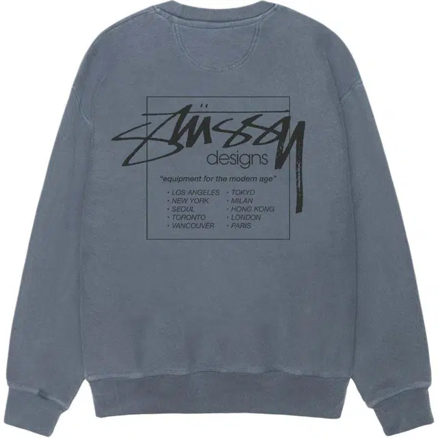 Stussy SS25 MODERN AGE CREW PIGMENT DYED logo