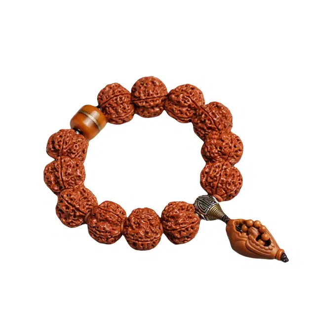 宣华意 国潮民族风高油盘玩佛珠手持原籽文玩#好运 金刚菩提 手串 男女同款情侣款