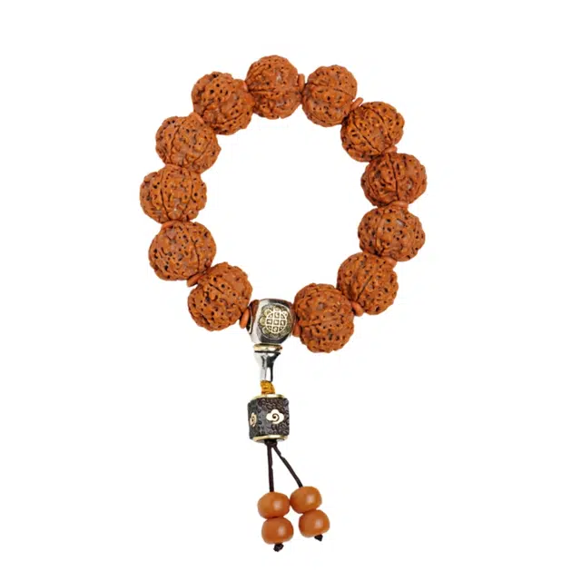 宣华意 复古民族风盘玩藏式高油满肉佛珠手饰文玩 福禄吉祥 诸事顺利#好运 金刚菩提 手串 男款