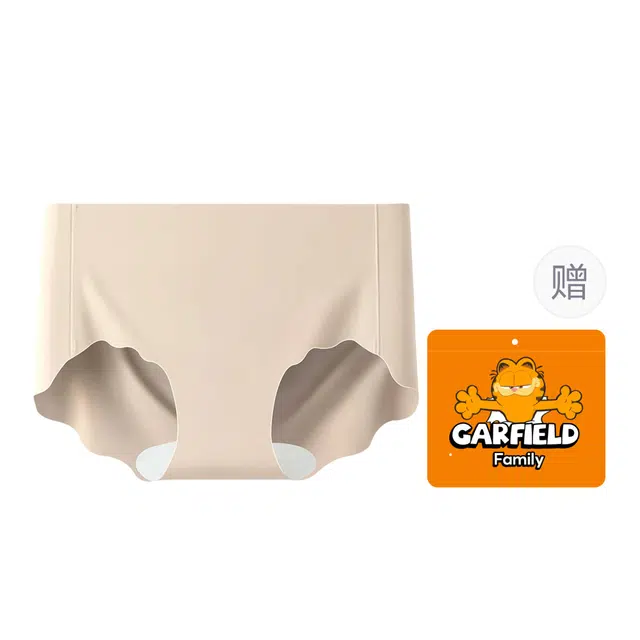 加菲猫家族 无痕裸感抗菌瑜伽运动隐形不夹臀三角内裤 女款 礼袋组合装