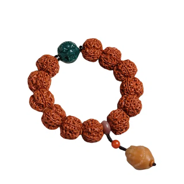 宣华意 新中式复古盘玩佛珠手持文玩 貔貅吞财 转运珠佛手#好运 金刚菩提 手串 男女同款情侣款