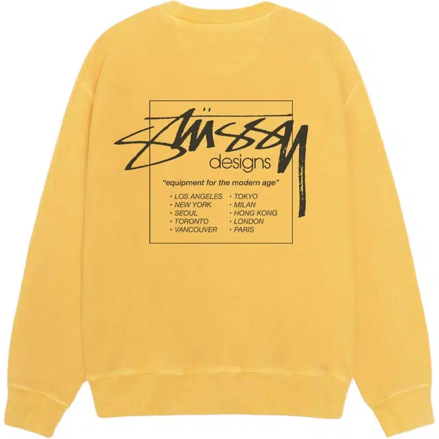 Stussy SS25 MODERN AGE CREW PIGMENT DYED logo