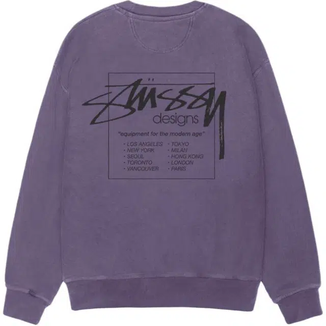 Stussy SS25 MODERN AGE CREW PIGMENT DYED logo