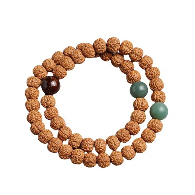 宣华意 复古民族风盘龙纹念珠佛珠手持文玩盘玩 金刚菩提 手串 男女同款情侣款