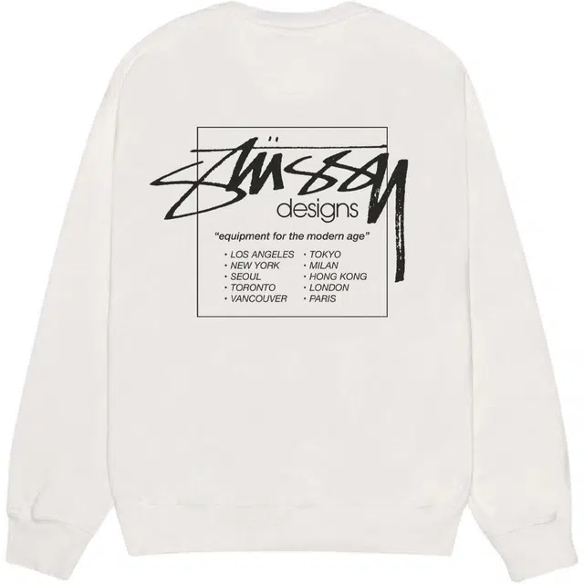 Stussy SS25 MODERN AGE CREW PIGMENT DYED logo