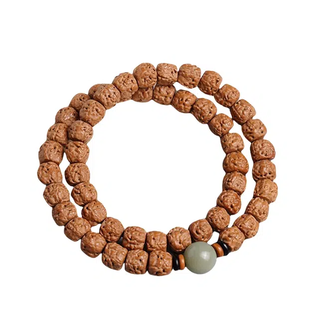 宣华意 双圈古风国潮复古佛珠盘玩三日红文玩原籽 金刚菩提 手串 男款