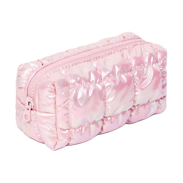 馨枕居 简约时尚褶皱化妆包小众高颜值质感包包女韩版休闲手拿包