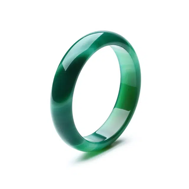 匠锁心玉 远山黛菠菜绿宽版玉镯 水润清透 新中式 国潮风 汉服旗袍 时尚百搭 清冷典雅高级感 气质温婉 素圈手饰显白#好运 玛瑙 手镯 女款