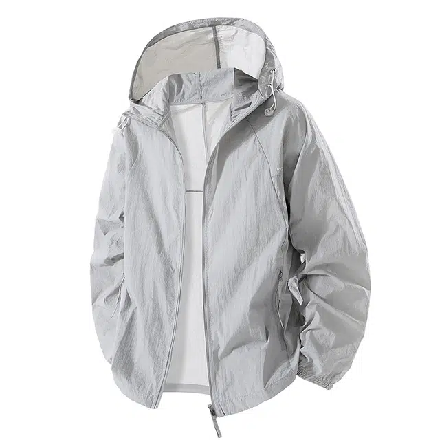 大白鲨 薄款户外防紫外线钓鱼服透气外套潮防晒服 男款