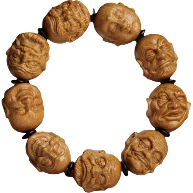 【金榜题名 成功上岸】 得笙陌 国潮十八罗汉转运珠雕刻珠文玩盘玩新中式护身符 芭比檀香 木作手串 男女同款情侣款