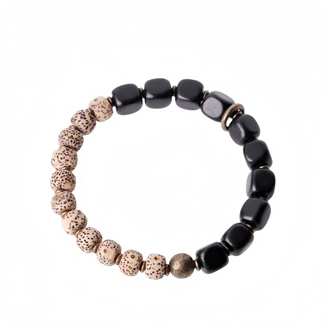 宣华意 民族风单圈文玩国潮文艺饰品#好运 星月菩提 手串 男女同款情侣款