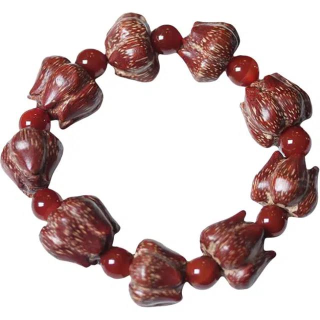 得笙陌 国潮滴血莲花文玩佛珠野菠萝念珠手持 菩提子/菩提籽 手串 男女同款情侣款