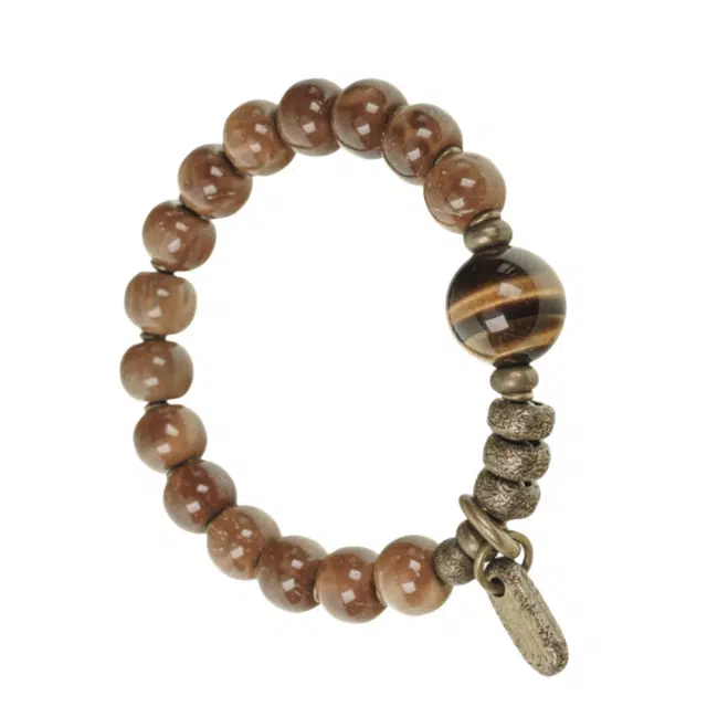 宣华意 国风新潮老型珠文玩 复古民族风单圈转运珠#好运 库克 菩提类手串 男女同款情侣款