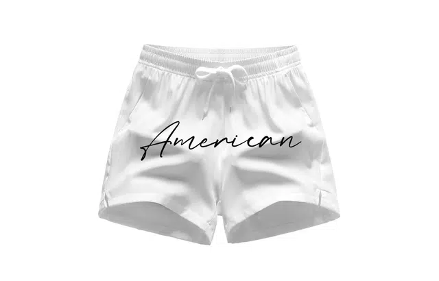 木林森  个性花体字设计户外健身美式简约篮球训练宽松直筒  运动短裤  女款