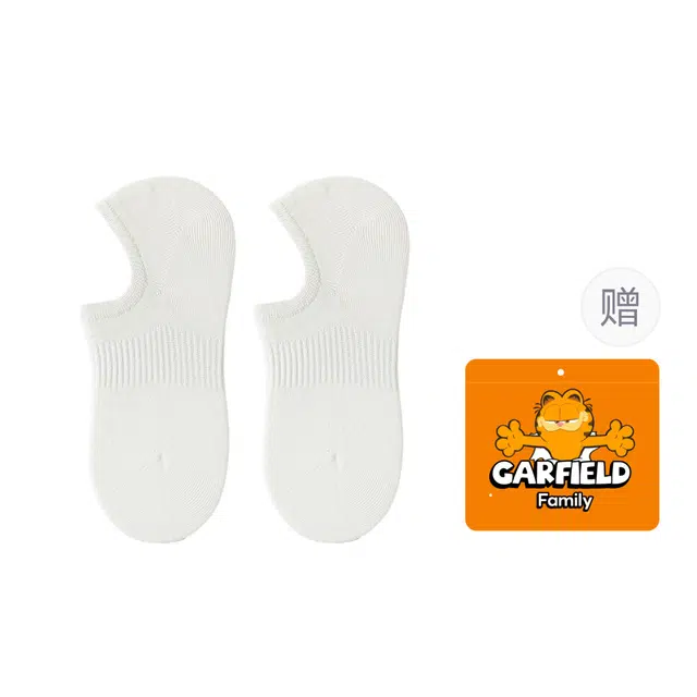 加菲猫家族 薄款不掉跟防滑隐形防臭浅口船袜 女款 礼袋组合装