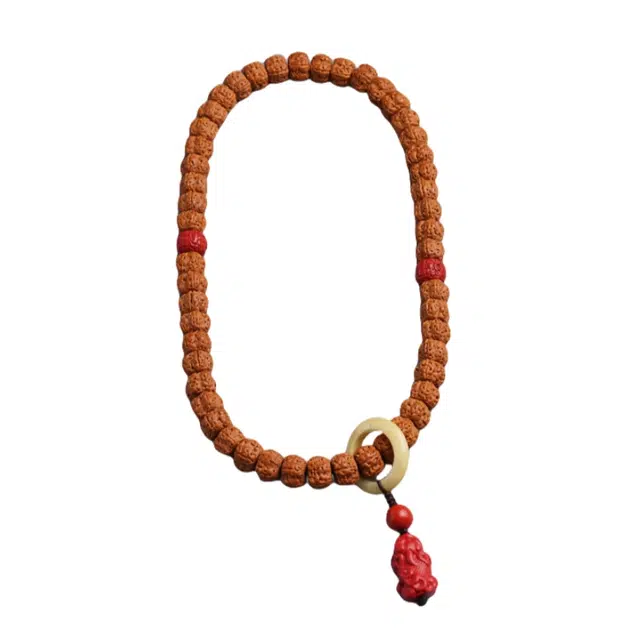 宣华意 国潮文玩五瓣盘龙纹双圈念珠盘玩 招财纳福#好运 金刚菩提 手串 男女同款情侣款