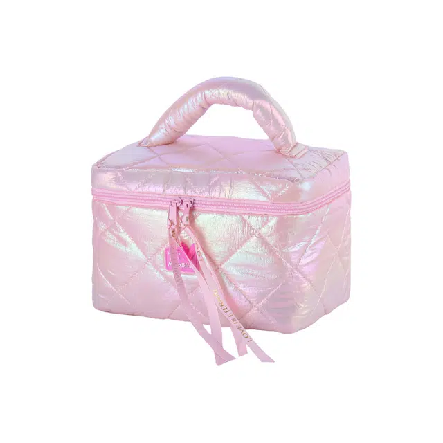 馨枕居 高颜值羽绒亮面化妆包时尚大容量高级感洗漱包女化妆品手提收纳包