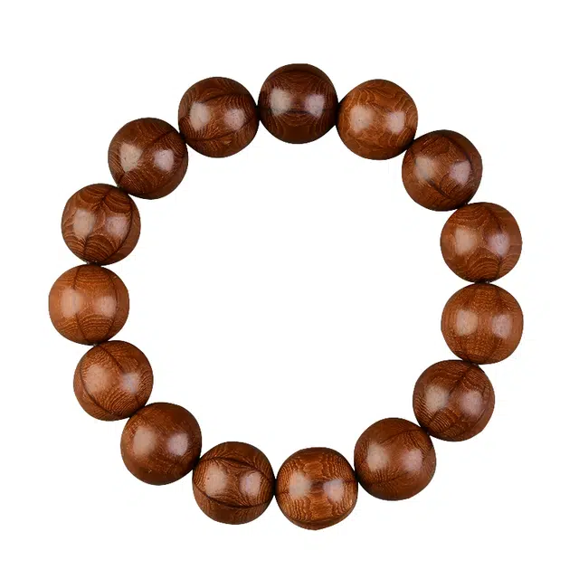 宣华意 手持文玩佛珠单圈圆珠高密老料 六道木 手串 男女同款情侣款