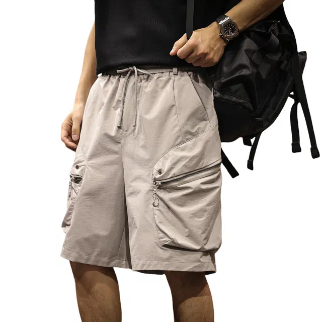 路杰邦 户外机能舒适百搭时尚潮流山系休闲五分裤工装短裤 男款