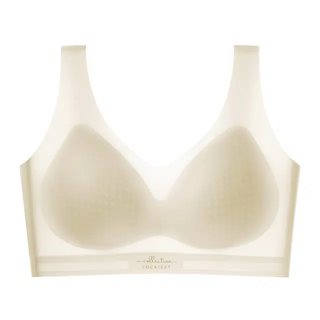 草本初色 无痕超薄网纱透气冰凉聚拢无钢圈美背运动背心式文胸 女款