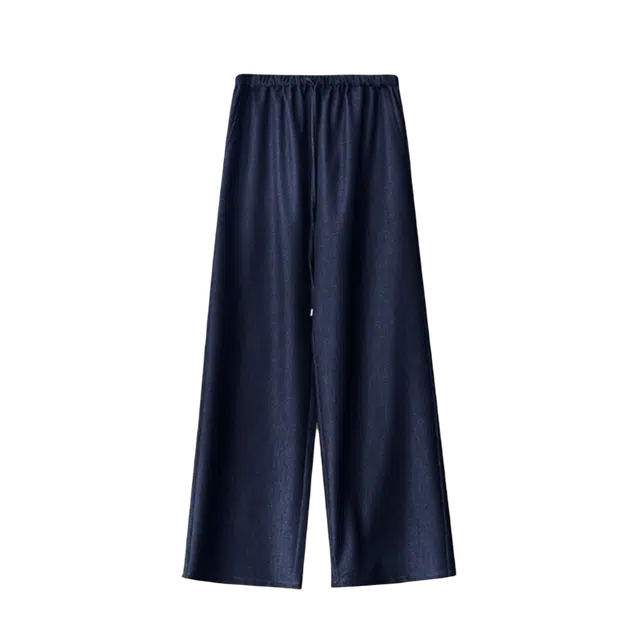 卡路莉 夏季冰丝面料仿牛仔阔腿裤休闲裤 女款