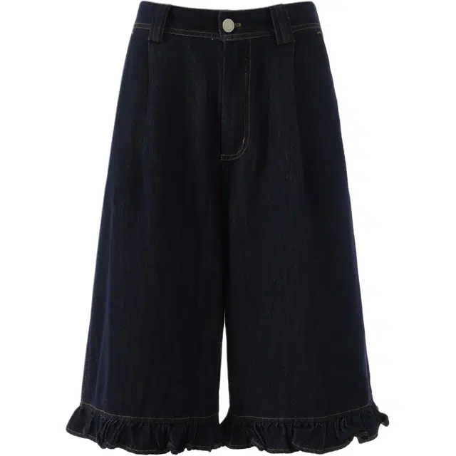 玫丝朵 百搭简约休闲清新七分裤牛仔短裤 女款