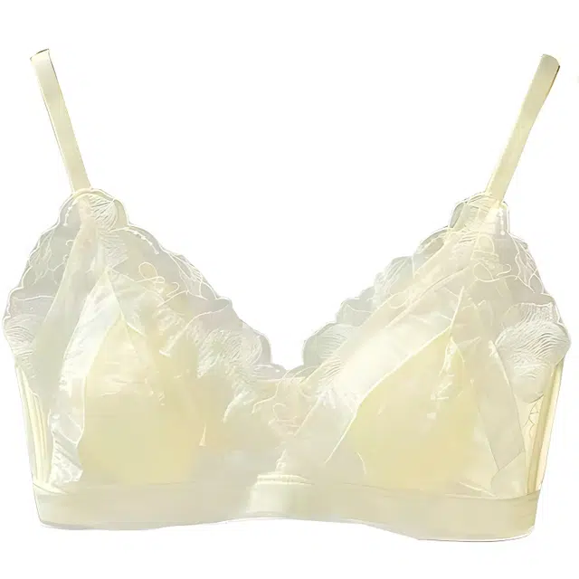 慕梵度 法式纯欲蕾丝兔耳朵内衣薄款小胸聚拢显大无钢圈平胸专用性感文胸 女款