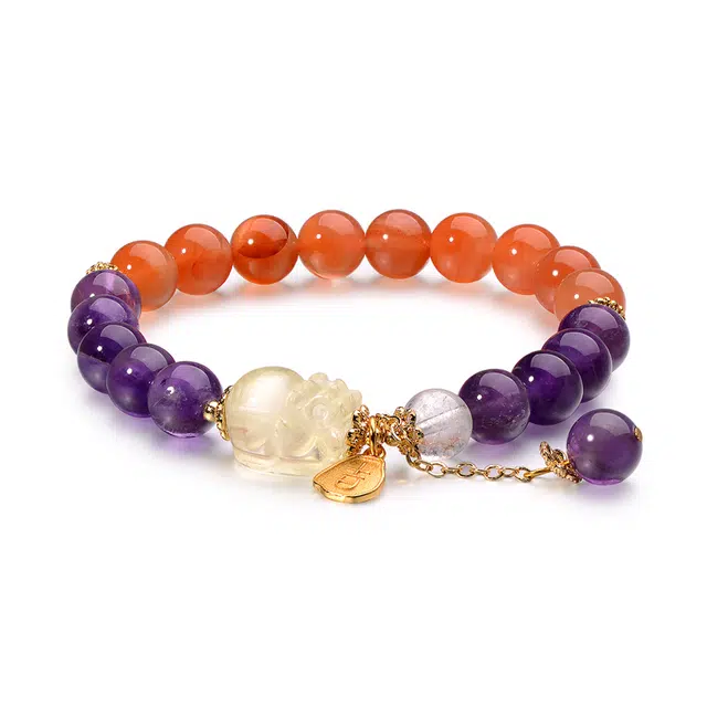 彗时 貔貅天然 紫水晶 手串 男女同款情侣款