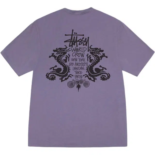 Stussy DOUBLE DRAGON TEE PIGMENT DYED T