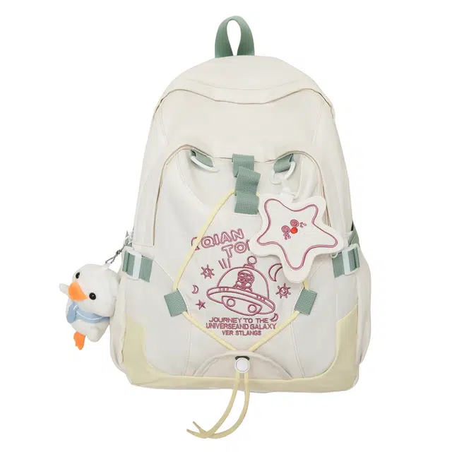 帕克熊 日系小确幸学院风休闲初高中大学日常上课 尼龙 双肩包 男女同款情侣款 多色