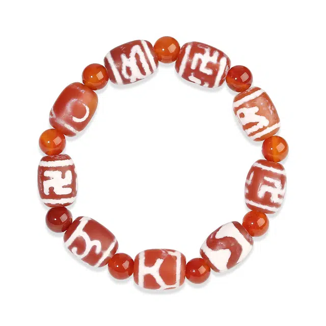 浮笙梦 招财转运 藏式天珠 新中式 八方来财 国潮古典平百搭 好运连连天然 玛瑙 手串 男女同款情侣款