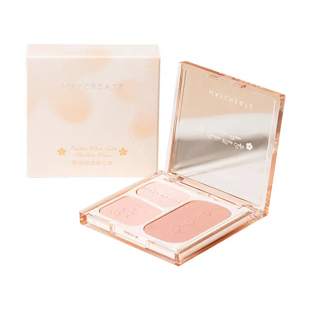 健美创研 三色腮红盘 收缩色膨胀色 自然裸妆