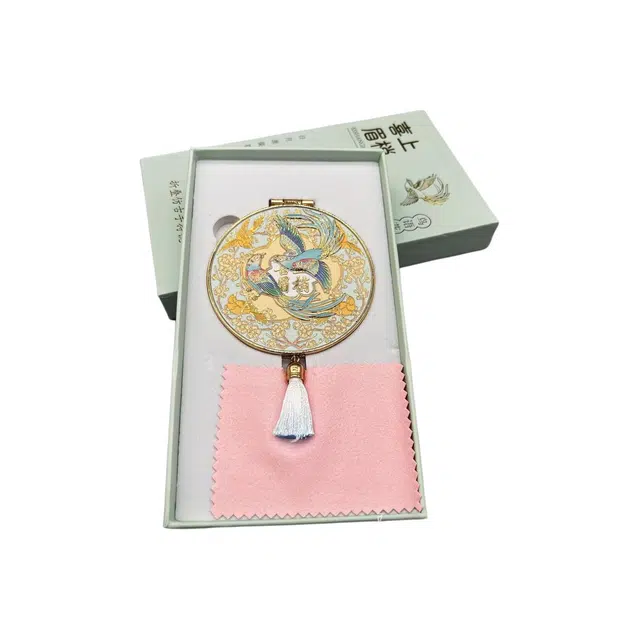 古风未来枫情 文创化妆镜便携折叠镜古典中国风 小巧 纪念品