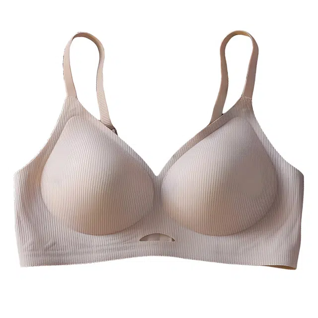 慕梵度 果冻胶固定杯镂空乳胶无痕小胸聚拢显大透气软支撑防下垂收副乳文胸 女款