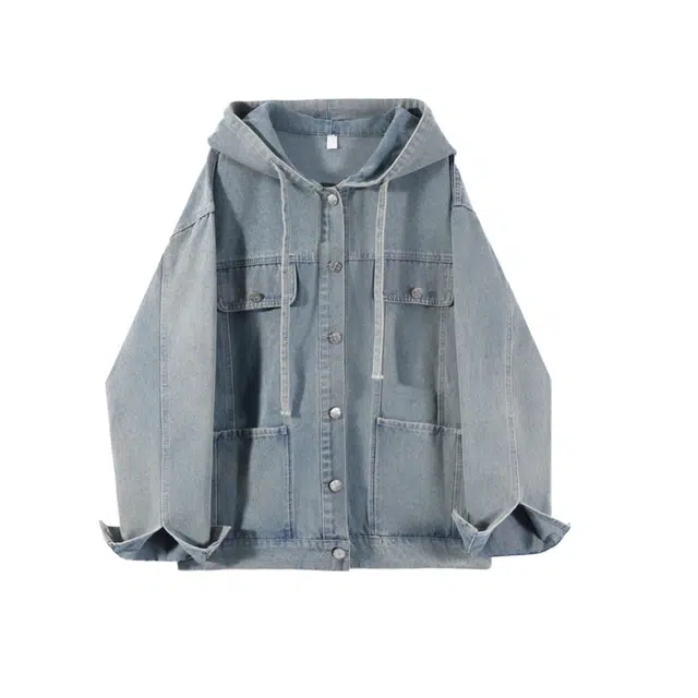 桴生 百搭休闲简约长袖牛仔外套 女款