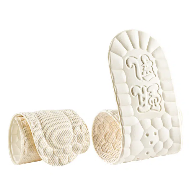 夏季超薄 足印部落 踩屎感超软舒适防痛久站不累脚吸汗透气防臭防滑适配小白鞋洞洞鞋乐福鞋 抗菌网布+乳胶 鞋垫 男女同款情侣款