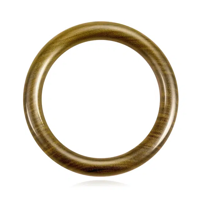 谧月珠宝 月老赐福正缘桃花复古名族风素圈平安纳福转运禅意汉服旗袍礼盒好运 檀木 手镯 男女同款情侣款