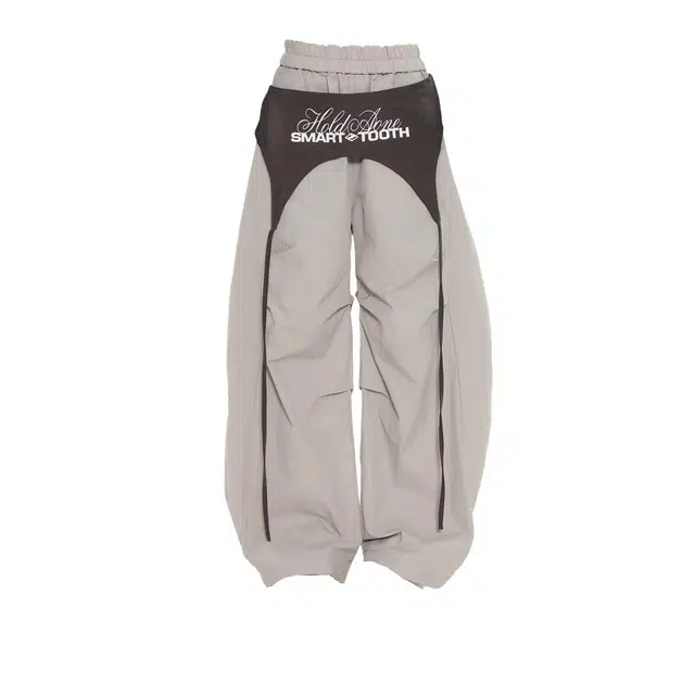 桴生 美式街头嘻哈辣妹运动工装裤女春季撞色设计感阔腿伞兵裤休闲裤 女款