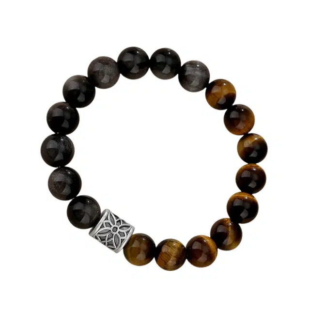 宣华意 招财纳福 路路通#好运 新中式高级感文玩处理 虎眼石 手串 男款