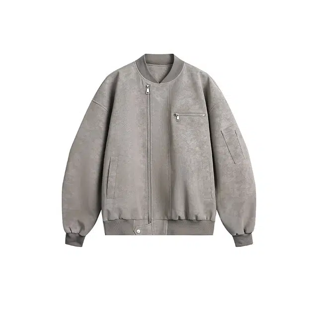 拓菲 美式复古高街宽松机车服飞行员休闲夹克外套 男女同款