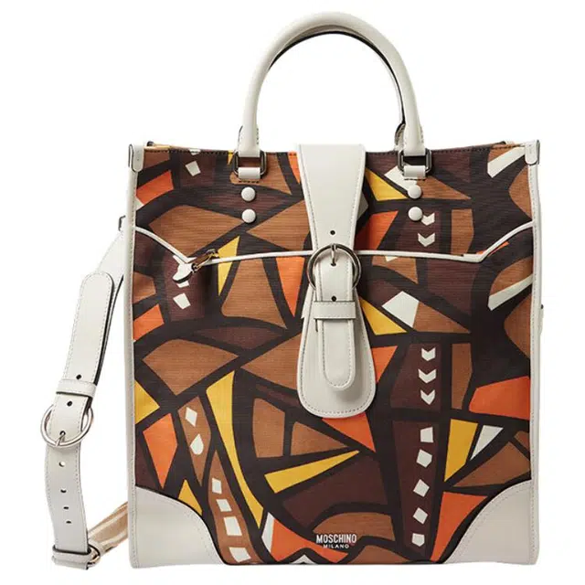 MOSCHINO Wood Print Tote