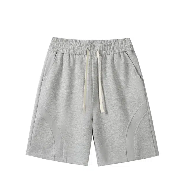 加荣 美式解构设计感空气层运动轻薄透气潮牌大码百搭直筒五分青少年户外篮球健身跑步抽绳系带中裤外穿休闲短裤 男女同款