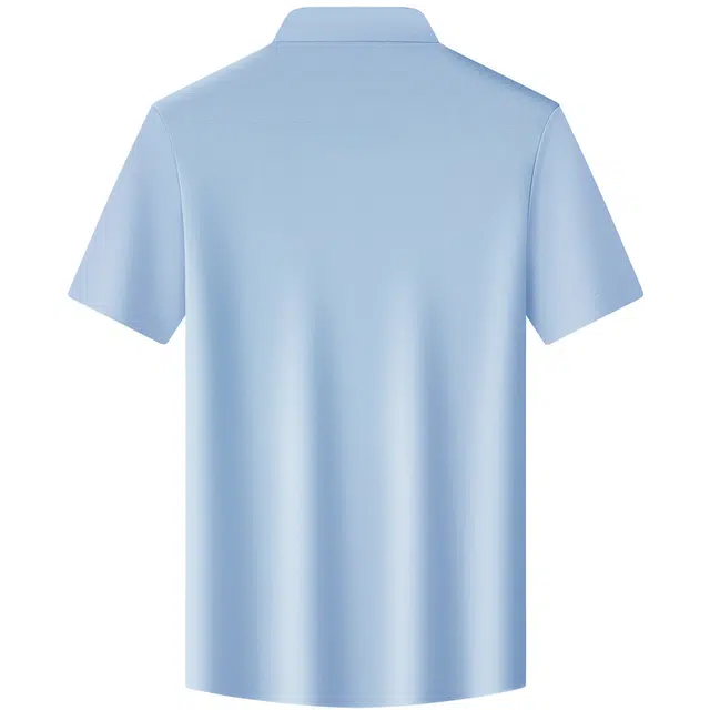 红豆 含桑蚕丝柔顺莫代尔轻奢透气弹力易打理通勤衬衣短袖衬衫 男款