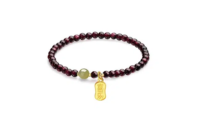 百利金 平安喜乐 国潮复古新中式吉祥纳福精致轻奢时尚百搭小众设计转运珠手饰 琉璃 手串 男女同款情侣款